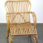 Vintage Jaren ’50 Dutch Design Rotan Fauteuil Met Mooie Organische Vormen thumbnail 2