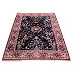 Handgeknoopt Floral Vloerkleed Vierkant 160X205Cm Wol Katoen Donkerblauw Perzisch Tapijt thumbnail 7