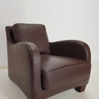 Fauteuil Musa Design Leer Modern Lounge Chair Leder Italië thumbnail 4