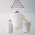Vintage Jaren '50 Hanglamp In Opaline Glas thumbnail 5