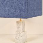 Vintage Kubistisch Carrara Marmer Tafellamp Regency Lamp ’60 thumbnail 8