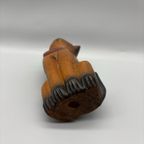 Vintage Houten Kat Handwerk thumbnail 6