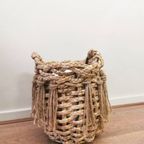 Gevlochten Opberg Of Decoratie Mand J-line Naturel Met Touw Yvonne Kwakkel thumbnail 3