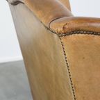 Prachtige Schapenleren Oorfauteuil Met Een Zeer Mooie Kleur En Patina thumbnail 13