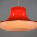 Prachtige Oranje Plastic Space Age Ufo Lamp - Massive - Belgian Design - 1970 thumbnail 8