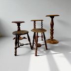Vintage Ronde 'twisted' Bijzettafel / Plantentafel thumbnail 2