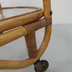 Bamboe, Rotan Serveerwagen Op Zwenkwielen thumbnail 21