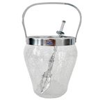 Vintage Rvs Ijsemmer Craquelé Glas De Meyere 1950’s thumbnail 5