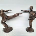 Set Bronzen Beelden Shaolin Monniken Boeddhisme thumbnail 6