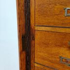 Vintage Houten Notariskast Kleppenkast Apothekerskast thumbnail 2