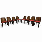 8 X De Coene Frères Chairs By Kortrijkse Kunstwerkstede Art Deco 1930s thumbnail 4