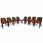 8 X De Coene Frères Chairs By Kortrijkse Kunstwerkstede Art Deco 1930S thumbnail 4