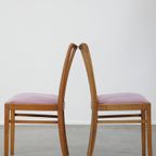 Leuke, Gezellige Set Van 4 Vintage Deens Design Eetkamerstoelen Uit De Jaren ’70 Met Mooie Licht thumbnail 7