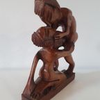 * Vintage Beeld 2 Kussende Mannen Of Man En Vrouw ? Midcentury thumbnail 6