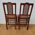 Vintage Houten Café Stoelen, Bistrostoelen, Eetkamerstoelen Set Prijs thumbnail 13