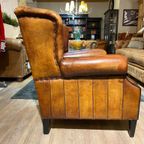 Compacte Schapenleren Fauteuil Lounge Atelier Cognac Bruin thumbnail 5