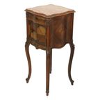 Antieke Gebombeerde Nachtkast Marmer Louis Xv Eind 19De Eeuw thumbnail 13