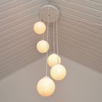 Vintage Cascade Hanglamp Met Wit Glazen Bollen, Minimalistisch Jaren 80 thumbnail 19