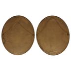 Koppel Antieke Portretten Ovale Lijsten Bladgoud Ca 1900 thumbnail 3