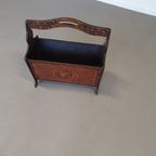 Hand Paint Decorated Magazine Holder 1960s thumbnail 11