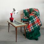 Groene Deken Met Rood Blauw Wit Geblokt (2 Zijdig) thumbnail 4