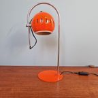 Eyeball Bureaulamp In Oranje Gelakt Metaal, 1960-70 thumbnail 4