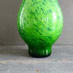 Vintage Murano Glazen Groene Vaas thumbnail 7