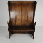 Antique Westcountry Pine High Back Settle 1800S thumbnail 12