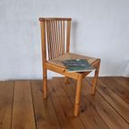 Grenen Scandinavische Stoel Met Biezen Zitting. thumbnail 3