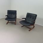 Vintage Kengu Lounge Chairs By Elsa & Nordahl Solheim For Rybo Rykken & Co thumbnail 2