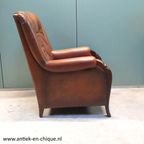 Elegante Vintage Leren Fauteuil Uit 1963 thumbnail 5