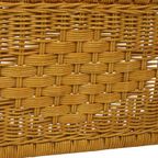 Vintage Boho Bamboe Rotan Lectuurbak Magazinerek Jaren 80 thumbnail 3