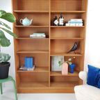 Vintage Grote Eiken Boekenkast Deens | Fineer Oak Danish thumbnail 4