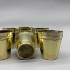 Set Antieke Aperitief Cups Messing 6 Stuks thumbnail 4
