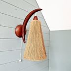 Wandlamp Van Teakhout En Sisaltouw, Temde, 1950-60 thumbnail 6