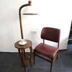 Prachtig Vintage Stoel Bordeaux Rood Skai, Jaren '60 thumbnail 4