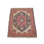 Vintage Vloerkleed Met Voornamelijk Rood En Donkerblauw Met Patronen 236x170cm thumbnail 2
