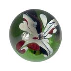 Set Of Two - Handmade - Presse Papier / Paperweight - Red And Green Flower thumbnail 8