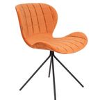 Set (2) Zuiver Omg Velvet Stoel Oranje thumbnail 6