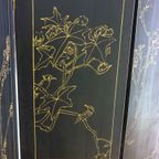 Black Oriental Room Divider With Marble Stone Details thumbnail 12