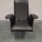 Goldsiegel Vintage Draaifauteuil Zwarte Draaistoel Jare 60 thumbnail 6