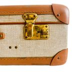 Vintage Koffer Brocante Beige Leder thumbnail 2