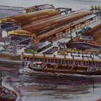 Keramiek Plateau Montan Haven Dordrecht Door Schoonhoven 1956 thumbnail 7