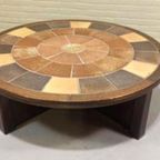 Vintage Deens Design Brutalist Salontafel, Tue Poulsen, Rond thumbnail 13