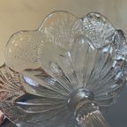 Vintage Glazen Schaal Op Voet Tazza Koekjesschaal Frans thumbnail 2