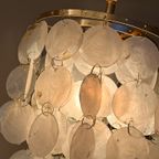 Opaline Capiz Parelmoer Goud Frame Schelp Hanglampen Meerdere Beschikbaar thumbnail 5