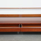 Prachtige Art Deco Salontafel Van Schuitema Uit De Decoforma Serie Met Een Glazen Blad En 4 Lades thumbnail 5