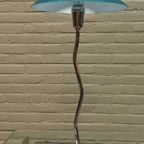 Vintage Frost Glass Tafellamp, Groen/blauw thumbnail 11