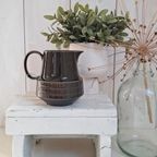 Vintage Voorraad Pot Met Deksel, Groen Bruin Met Reliëf Deco thumbnail 16