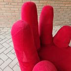 90'S Vintage Fauteuil Rode Handstoel Retro Fauteuil thumbnail 9